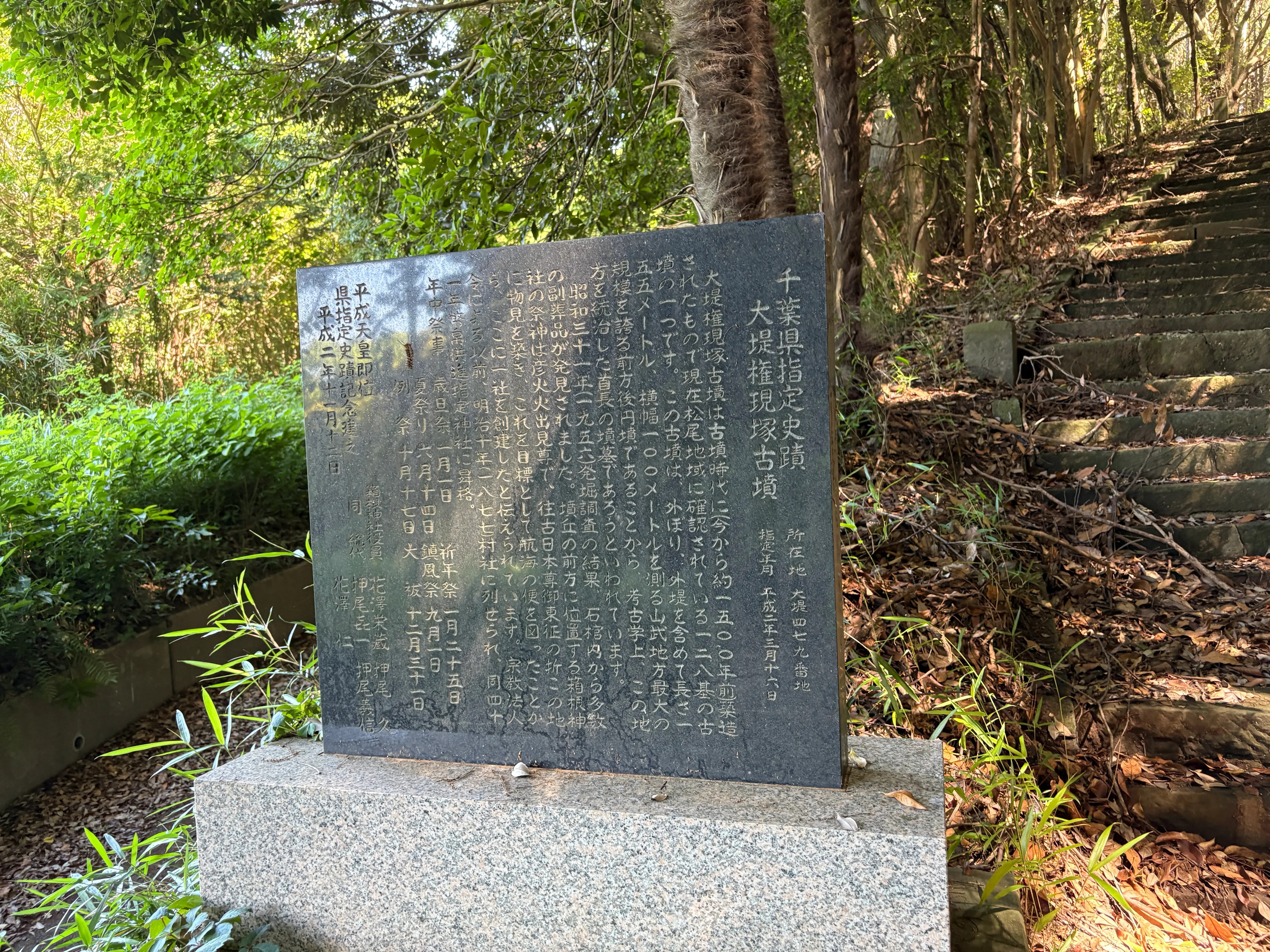 大堤権現塚古墳案内板